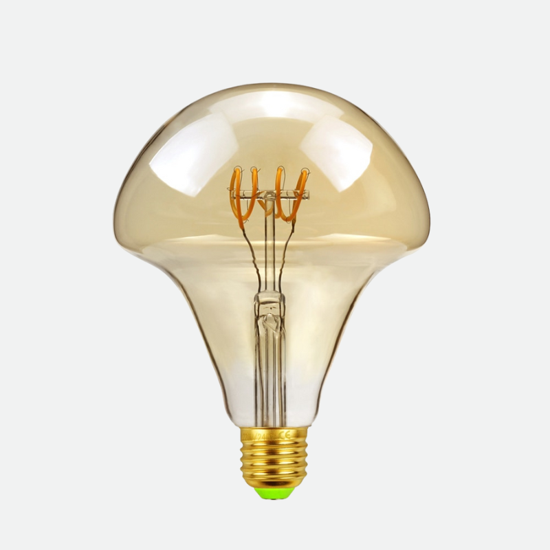 Contemporary & Vintage Style Dimmable LED Edison Filament Light Bulbs Warm white Amber Glass