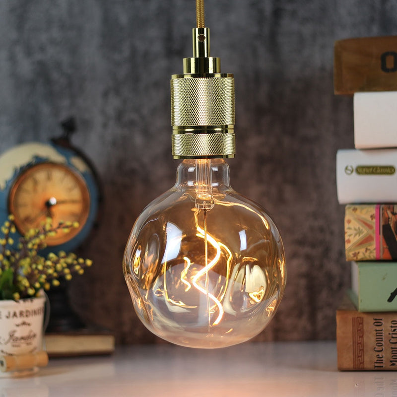 Contemporary & Vintage Style Dimmable LED Edison Filament Light Bulbs Warm white Amber Glass