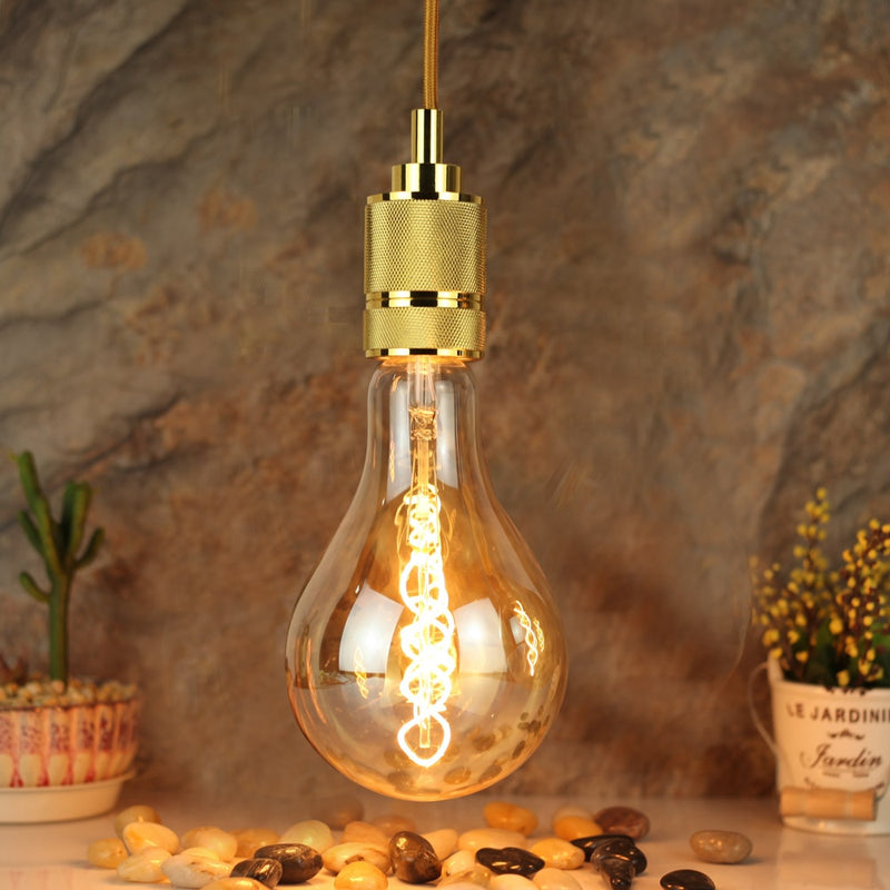 Contemporary & Vintage Style Dimmable LED Edison Filament Light Bulbs Warm white Amber Glass