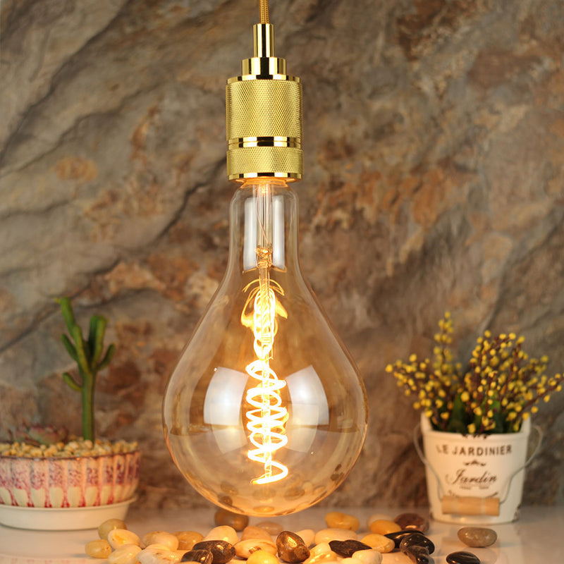 Contemporary & Vintage Style Dimmable LED Edison Filament Light Bulbs Warm white Amber Glass