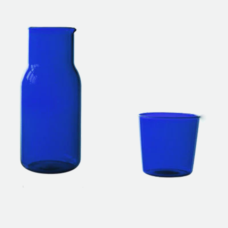 Glass Mug Drinkware Blue Color