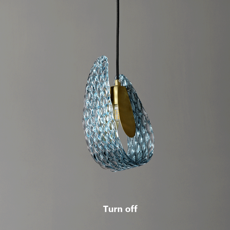 Blue Glass Pendant Lamp