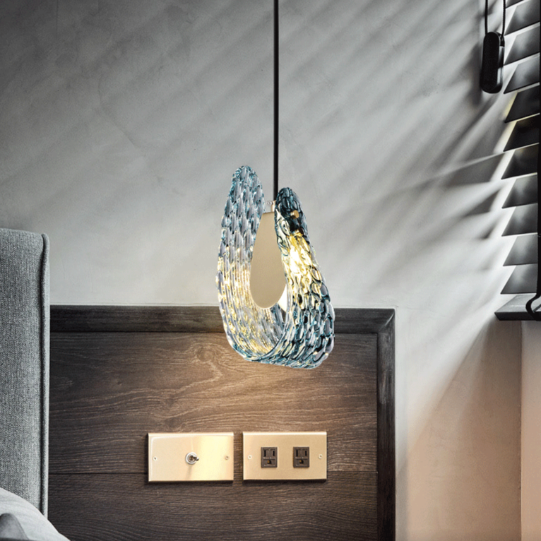 Blue Glass Pendant Lamp