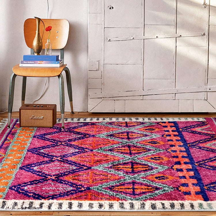 colorful Moroccan Style Area Rug