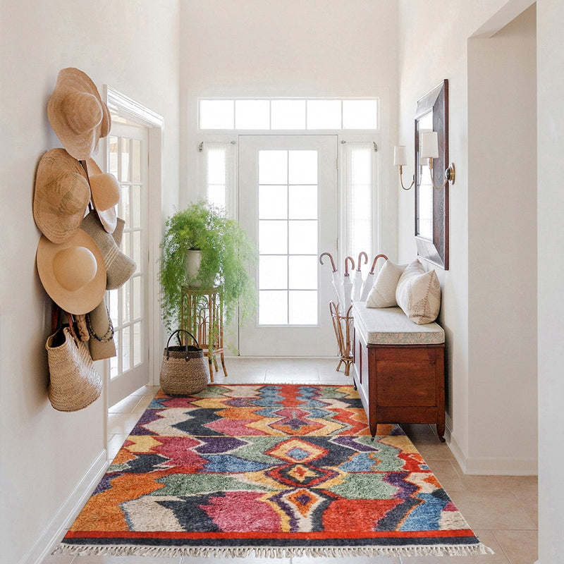 colorful Moroccan Style Area Rug