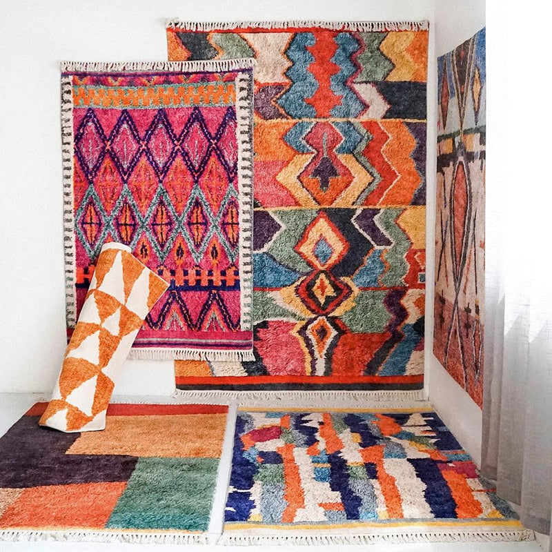 colorful Moroccan Style Area Rug