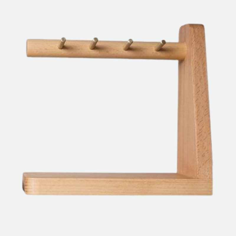 L shape walnut hanger