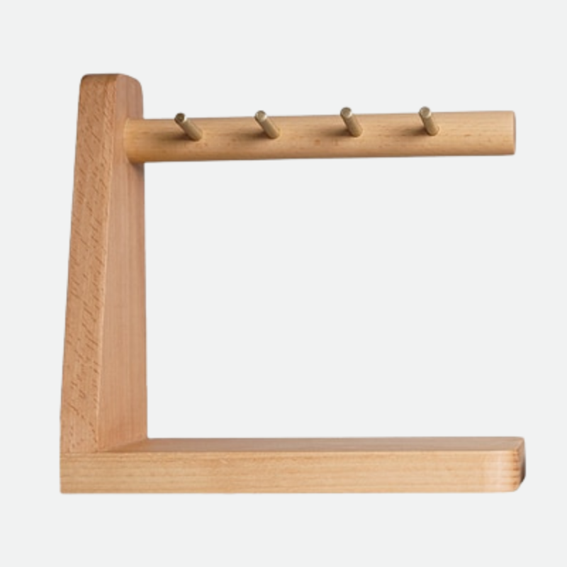 L shape walnut hanger