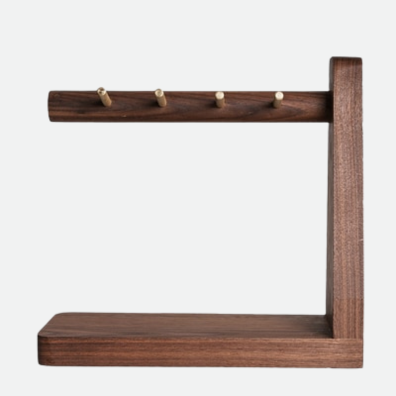 L shape walnut hanger