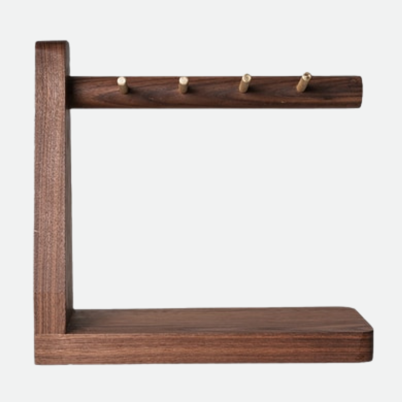 L shape walnut hanger