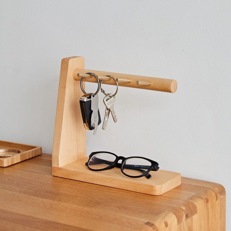 L shape walnut hanger