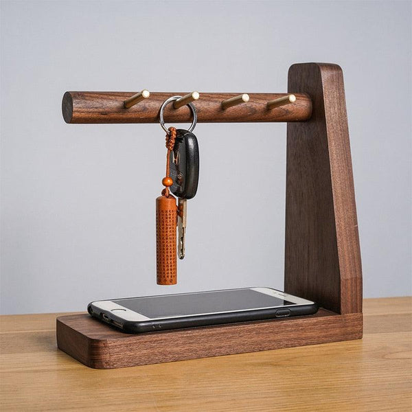 L shape walnut hanger