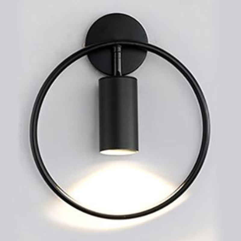 black Ring LED Wall Light