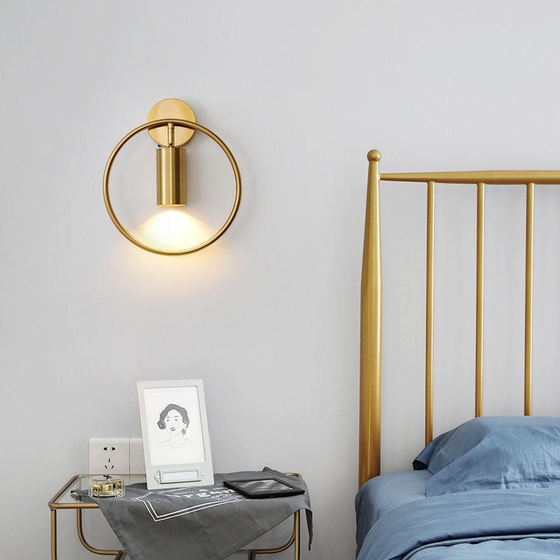 Brass Ring LED Wall Light