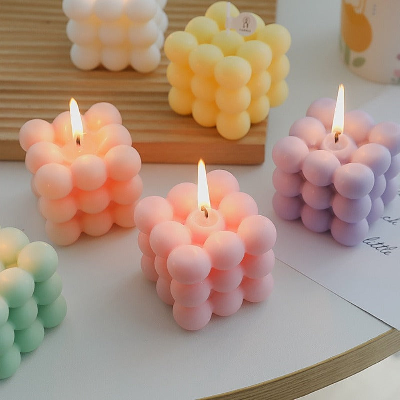 Decorative Accents Scented Candle Cube Soy Wax Relaxing Candle