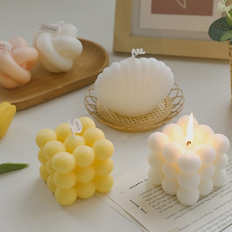 Decorative Accents Scented Candle Cube Soy Wax Relaxing Candle