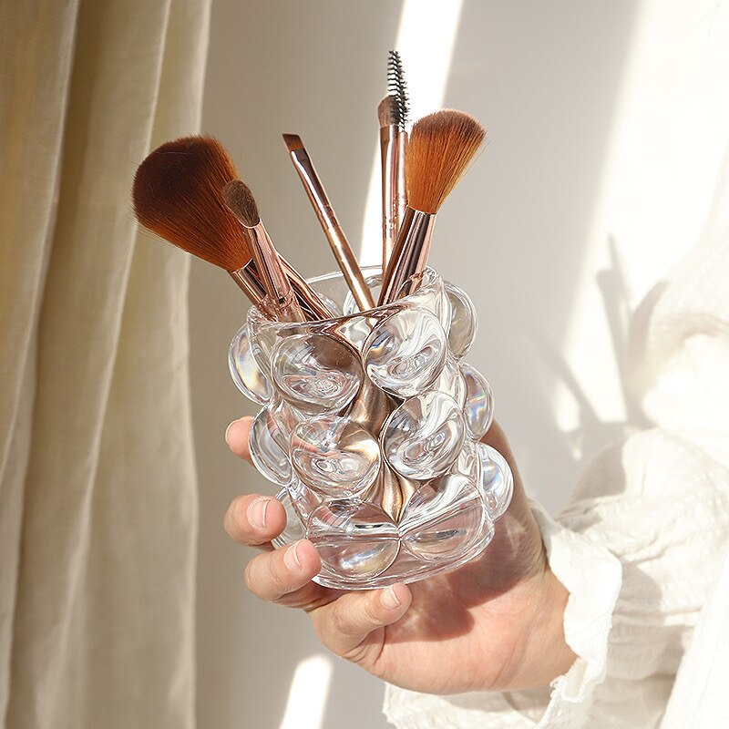 Glass Cosmetics Holder Organizer 