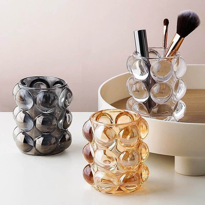 Glass Cosmetics Holder Organizer 