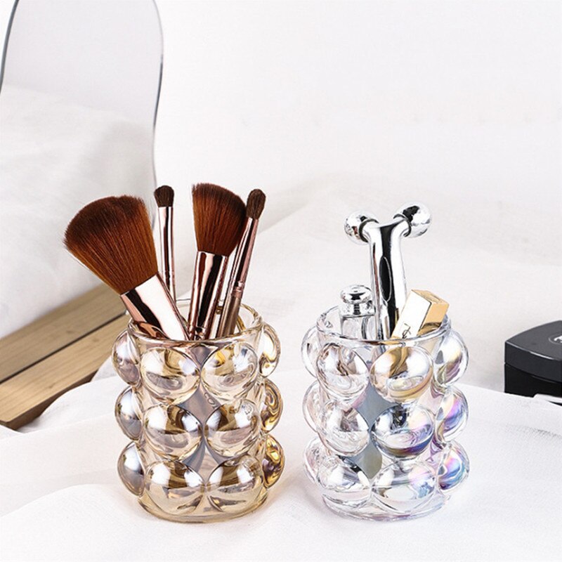 Glass Cosmetics Holder Organizer 