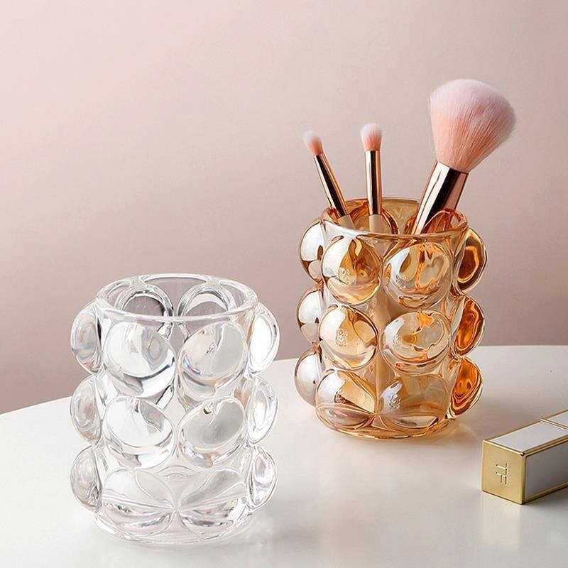 Glass Cosmetics Holder Organizer 