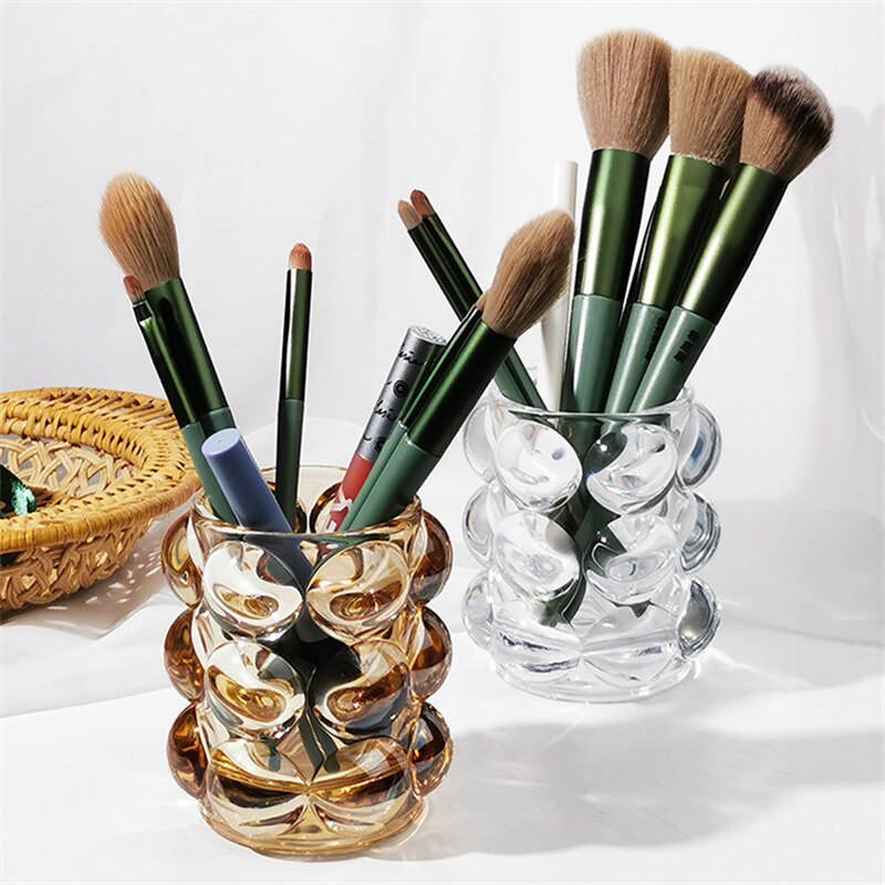 Glass Cosmetics Holder Organizer 