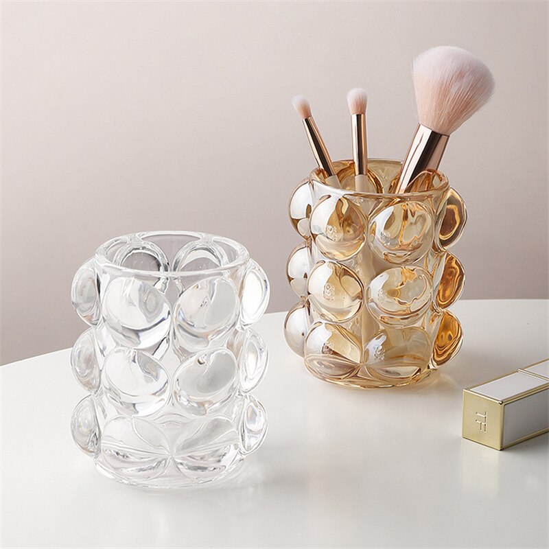 Glass Cosmetics Holder Organizer 