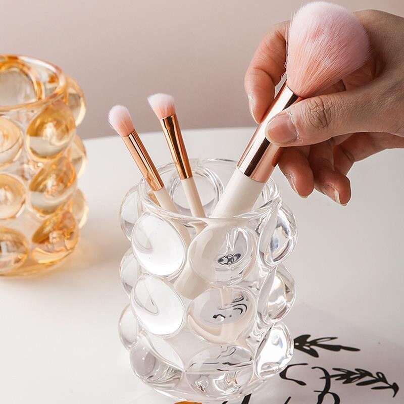 Glass Cosmetics Holder Organizer 