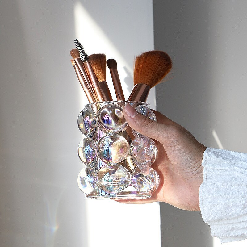 Glass Cosmetics Holder Organizer 