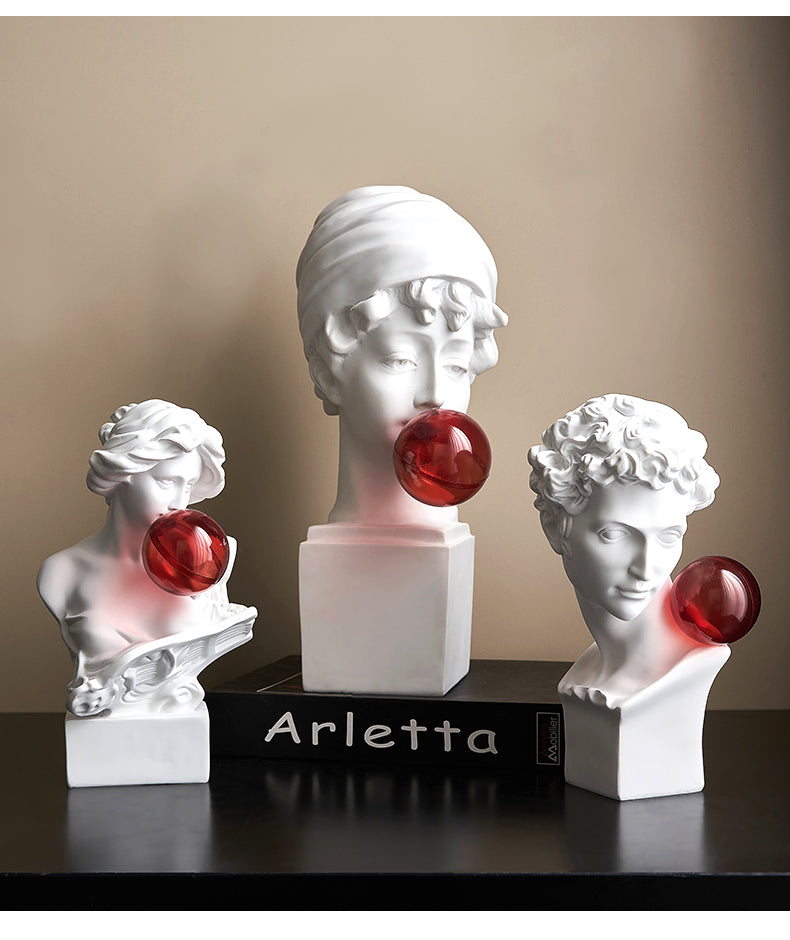 Decorative Accents Bubble Pop Greek Scuplture Figurine