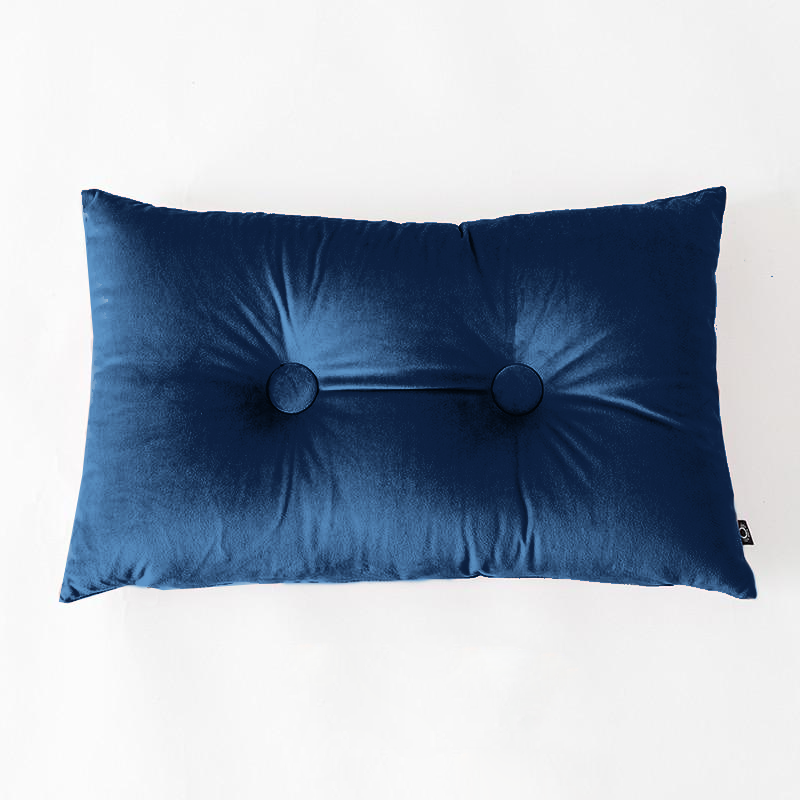 square colorful buttoned center velvet cushion pillow