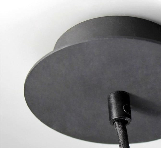 Round Black Gold Pendant Light