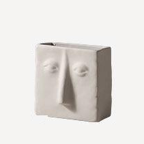 square face ceramic vase