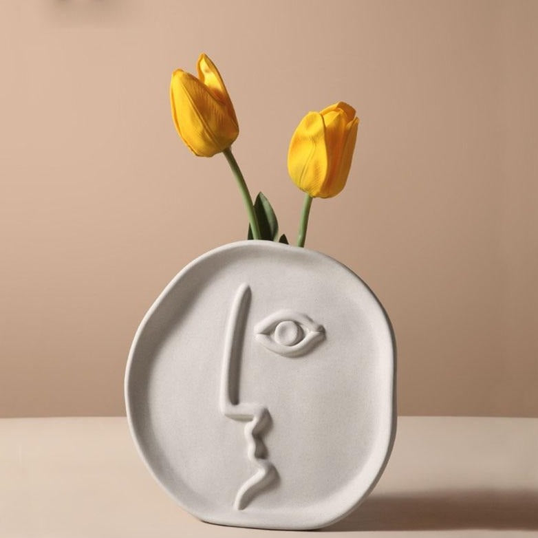 square rectangle oval face ceramic vase