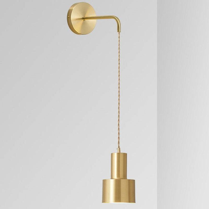 Round Gold Plated Wall Lamp