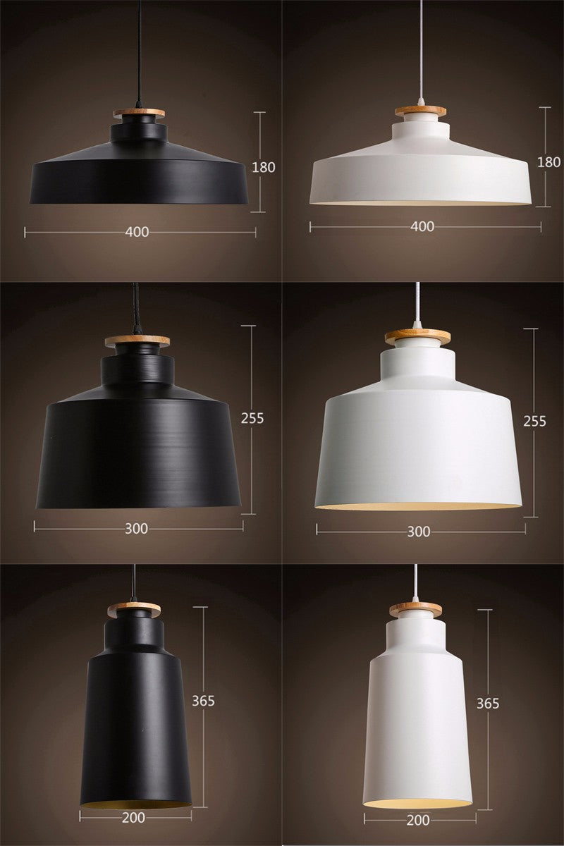 Contrast Metal & Wood Pendant Lights