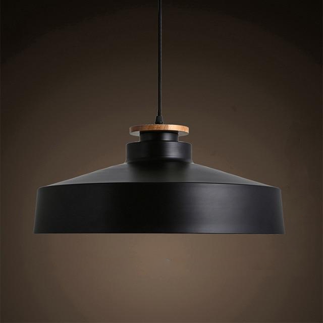 round dome cone black metal wood pendant lights