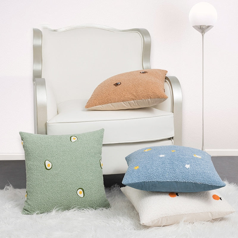 Cute Shapes Felt Pillow Covers