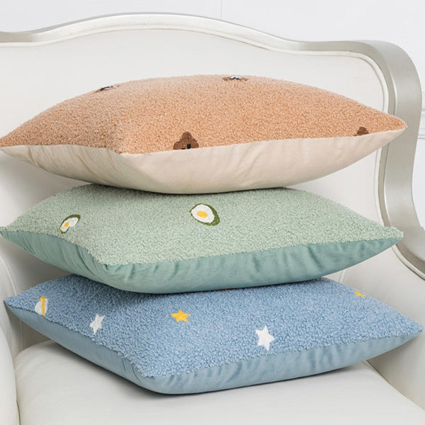 Cute Shapes Felt Pillow Covers