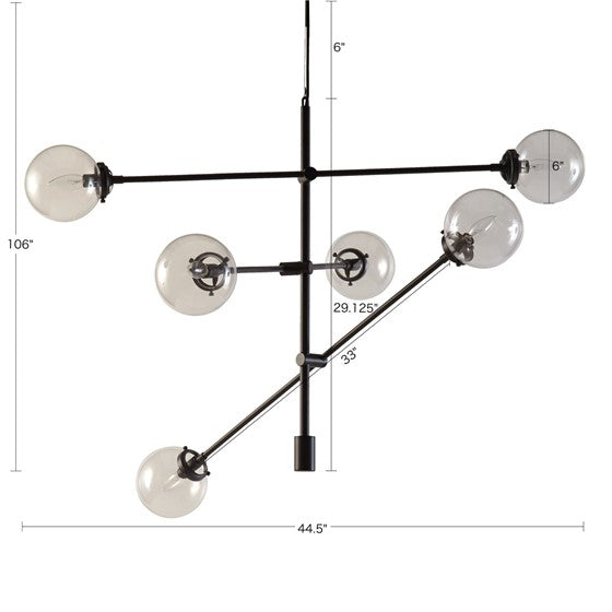 Cyrus Light Architectural Metal Chandelier