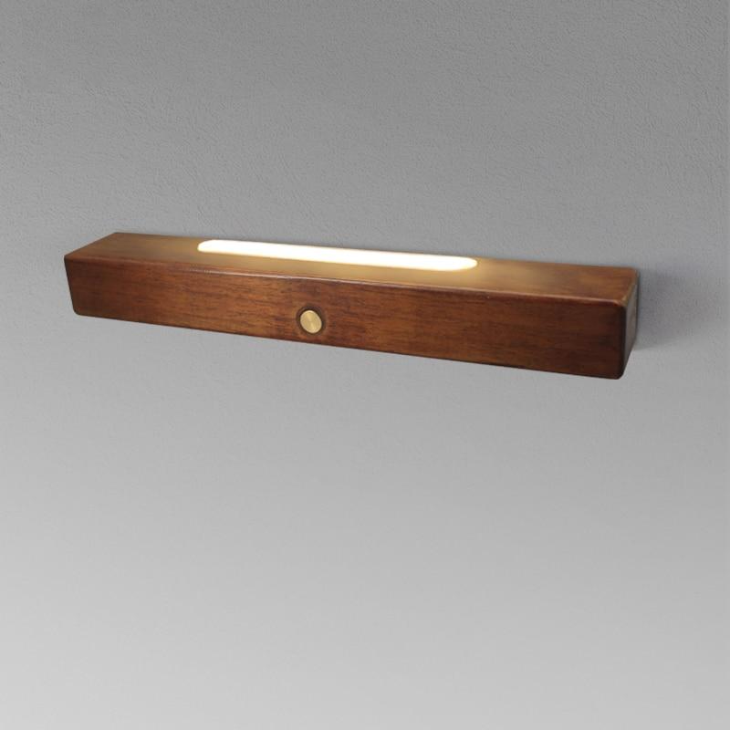 Linear Wall Sconce brown wood