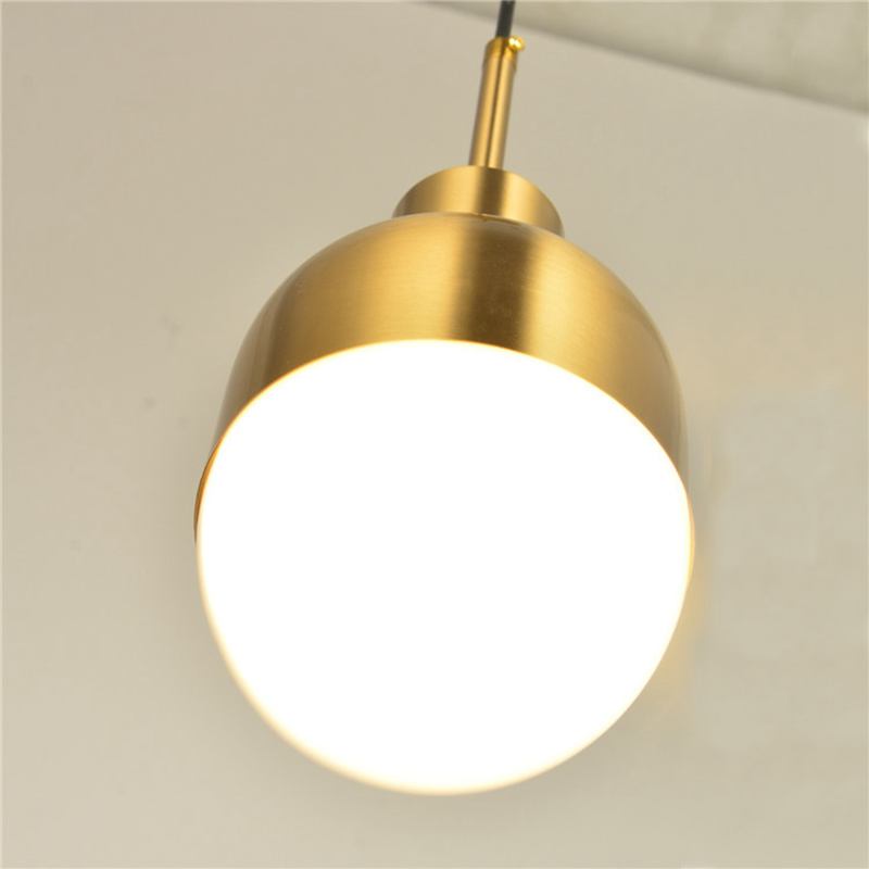 iron frosted glass stone spotlight pendant light