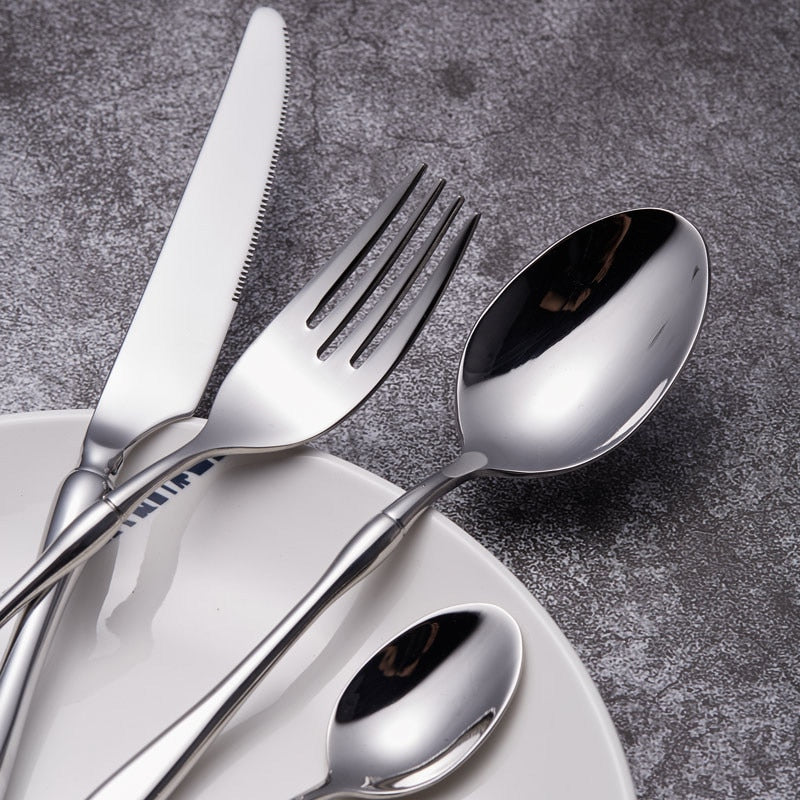 stainless steel silver cutlery set