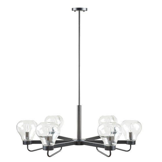 Devon Modern Chandelier with Bowl Shaped Shades