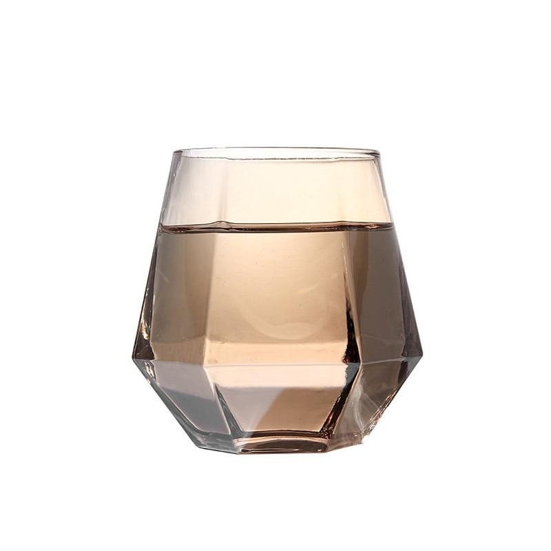 diamond tinted glass vintage drinkware