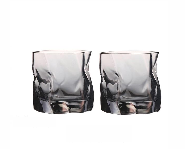 grey whisky glasses