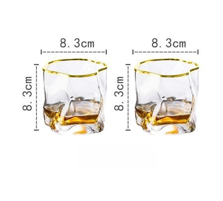 cool Whisky gold trim glasses