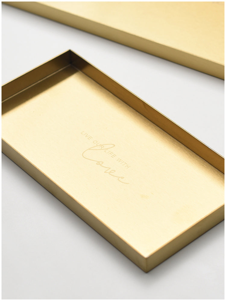 Dorado Embossed Golden Trays