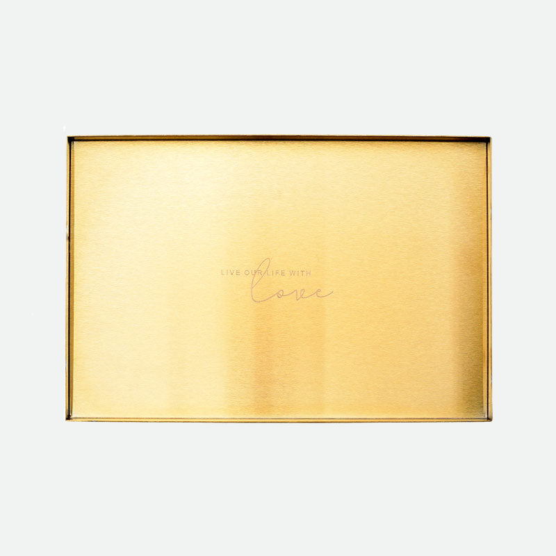 Dorado Embossed Golden Trays