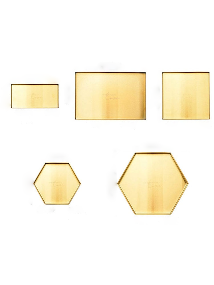 Dorado Embossed Golden Trays