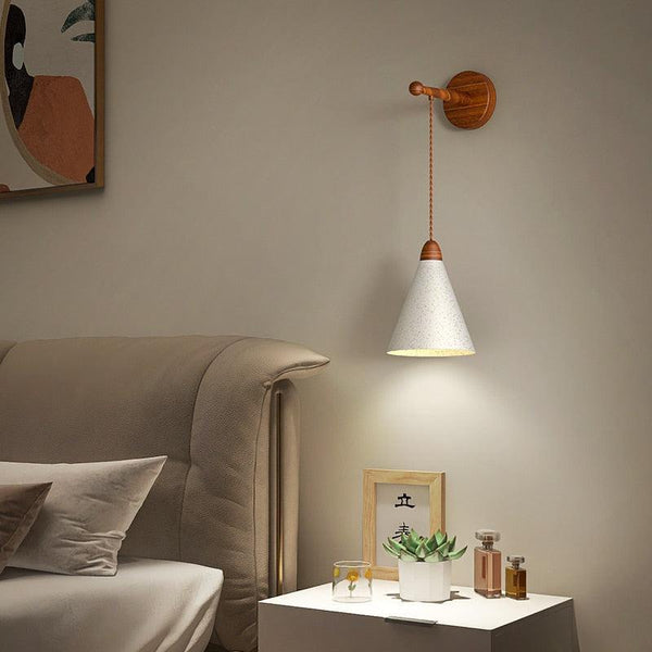 Wood Cream Wall Lamp LED Lighting 